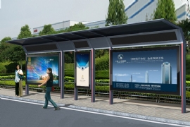城市夜晚新霓裳:公交站臺